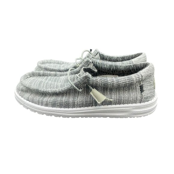 Hey Dude Wally Stretch Sneaker Shoe Mens 8 Granite Gray Lightweight Slip On New main image 5